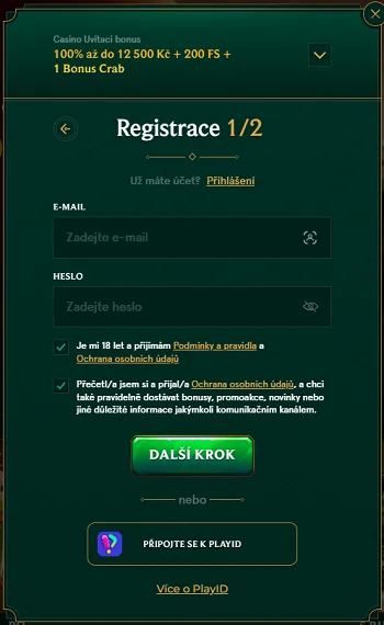 casinia-casino-registrace